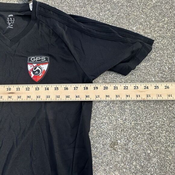 Adidas GPS FC Bayern Munchen Soccer Jersey Mens Medium Black V-Neck Adizero - Picture 2 of 7